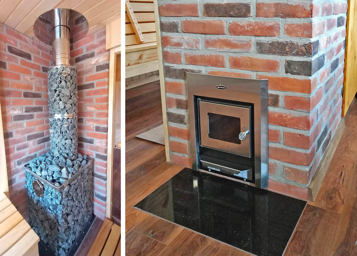 Piec tunelowy - montaż w saunie