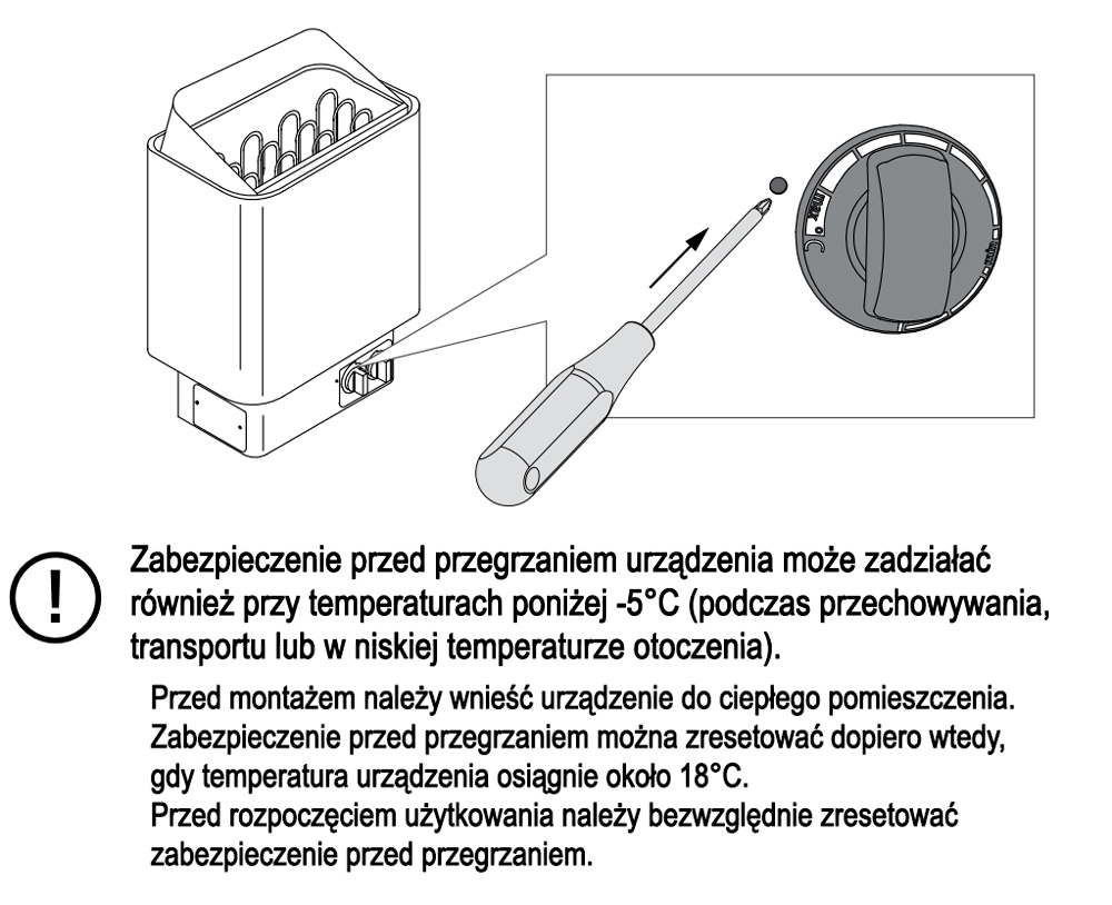Reset pieca do sauny Harvia